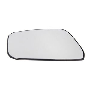 6102-16-2001935P Side mirror glass L (embossed, with heating, chrome) fits: NISSAN