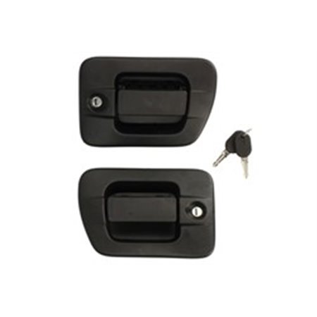 540/195 Door handle front L/R (with the key, external, with lock, black) 