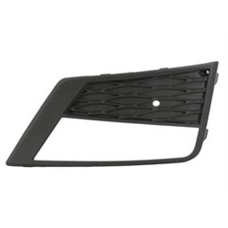 6502-07-6630914P Front bumper cover R (with fog lamp holes, plastic, black) fits: 
