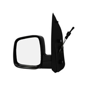 5402-04-1121616P Side mirror L (manual, embossed) fits: CITROEN NEMO; FIAT FIORINO