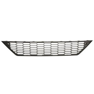 6502-07-6619911P Front bumper cover front (Middle, FR, black) fits: SEAT LEON 5F 0
