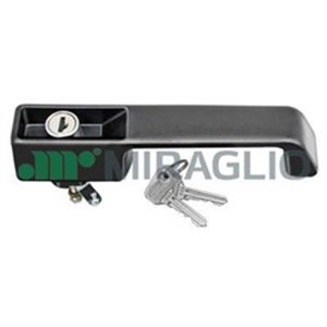 80/264 Door handle front R (with the key, external, with lock, black) fi