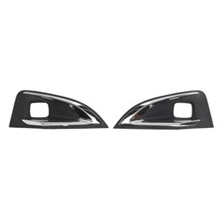 6502-07-5547913P Front bumper cover front L/R (2 pcs. set, with fog lamp holes, pl