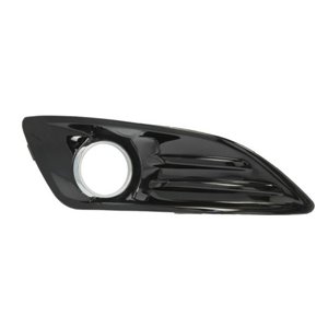 6509-01-2565918P Front bumper cover front R (with fog lamp holes, plastic, black/c