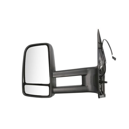 5402-04-0206591P Side mirror L (manual, embossed, long) fits: MERCEDES SPRINTER 90
