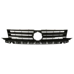 6502-07-9546990P Front grille top (with chrome stipe, black) fits: VW CADDY IV 05.