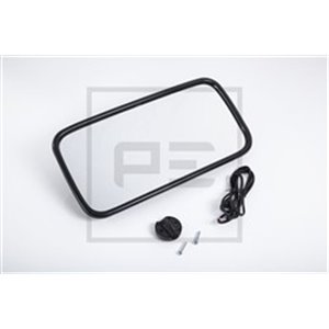 038.042-80 Side mirror L, with heating, length: 377mm, width: 189mm fits: MA