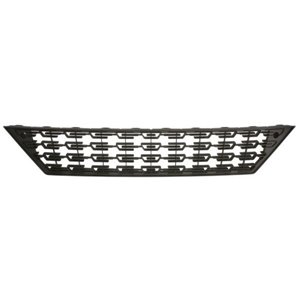 6502-07-6619910P Front bumper cover front (Middle, black) fits: SEAT LEON 5F 01.17