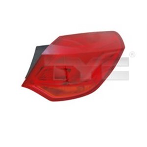 TYC 11-11647-01-2 Rear lamp R (external, indicator colour orange, glass colour red)