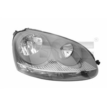 TYC 20-0318-05-2 Headlamp L (H7/H7, electric, with motor, insert colour: grey) fit