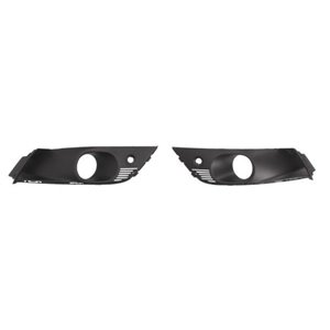 6502-07-6044994P Front bumper cover front (2 pcs. set, with fog lamp holes, with p