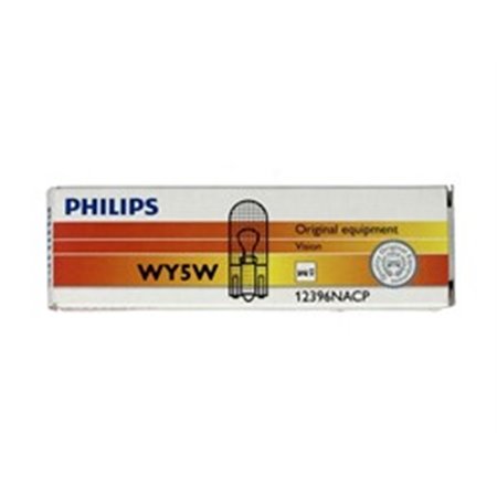 PHI 12396NA/10 Light bulb (Cardboard 10pcs) WY5W 12V 5W W2,1X9,5D Orange