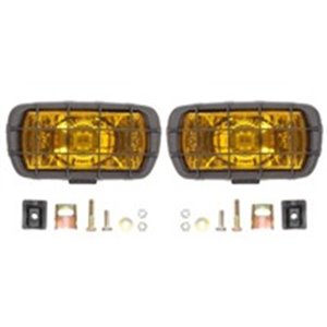 HP1.04316.01 Fog lamp L/R (H3, 195x96mm, blister grille yellow shade) 12/24V