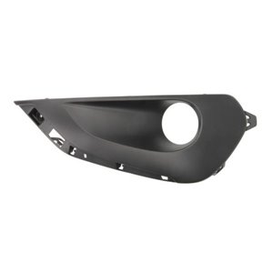 6502-07-5509916Q Front bumper cover front R (with fog lamp holes, plastic, black, 