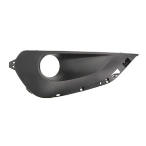 6502-07-5509915Q Front bumper cover front L (with fog lamp holes, plastic, black, 