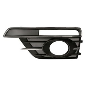 6502-07-9515915P Front bumper cover front L (with fog lamp holes, plastic, black/b
