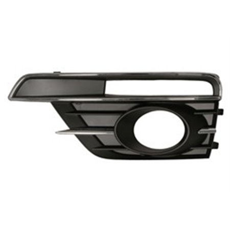 6502-07-9515915P Front bumper cover front L (with fog lamp holes, plastic, black/b