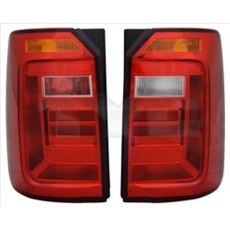 TYC 11-12972-01-2 Rear lamp L (glass colour red, single tailgate) fits: VW CADDY IV