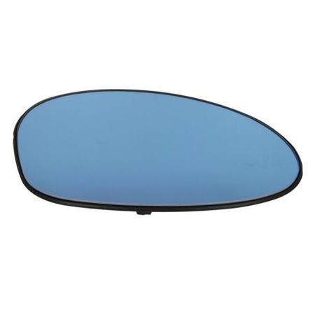 6102-02-1212824P Side mirror glass R (embossed, with heating, blue) fits: BMW 1 E8