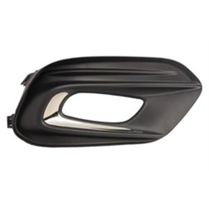 6502-07-2030912P Front bumper cover front R (with fog lamp holes, black/chrome) fi
