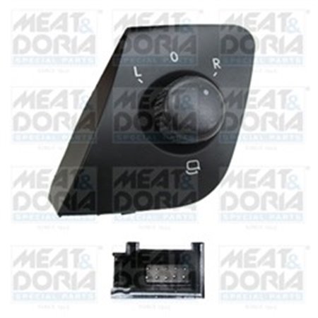206042 Switch, exterior rearview mirror adjustment MEAT & DORIA