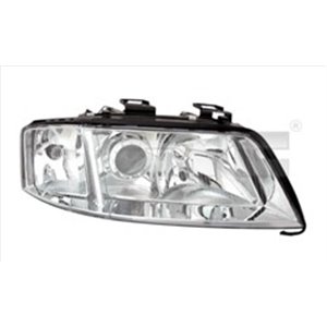 TYC 20-5377-08-2 Headlamp R (H1/H7, electric, without motor, insert colour: chromi