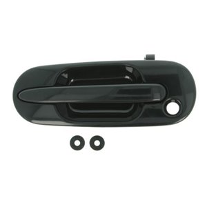 6010-12-028401P Door handle front L (external, with lock hole, black/for painting