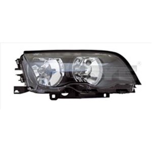 TYC 20-0011-01-2 Headlamp R (H7/H7, electric, with motor, insert colour: black) fi