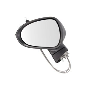 5402-10-2002283P Side mirror L (mechanical, embossed, chrome) fits: SEAT IBIZA IV 