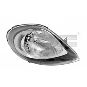 TYC 20-0665-05-2 Headlamp R (H4, electric, without motor, insert colour: chromium 
