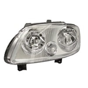 TYC 20-0760-25-2 Headlamp L (H1/H7, electric, without motor, insert colour: chromi