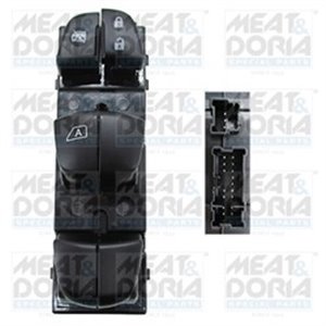 MEAT & DORIA 26359 - Car window regulator switch front L fits: NISSAN JUKE 1.5D/1.6 06.10-
