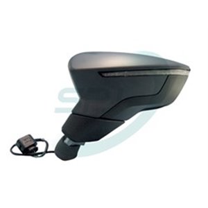 SPJE-3013 Side mirror L (electric, embossed, under coated) fits: SEAT LEON,