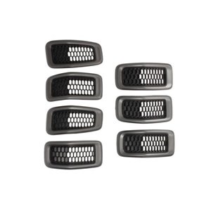 6502-07-3206995P Front grille (set, black/grey) fits: JEEP CHEROKEE KL 11.13 01.18