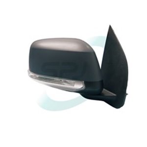SPJ E-2457 - Side mirror L (electric, embossed, with heating, under-coated, electrically folding) fits: NISSAN NP300 NAVARA, PAT