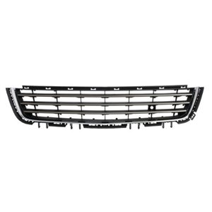 BLIC 6502-07-5052910P - Front bumper cover front (Middle, black/chrome) fits: OPEL ASTRA H 02.07-05.14
