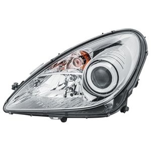 HELLA 1EL 008 361-611 - Headlamp L (halogen, H7/H7/PY21W/W5W, electric, with motor, insert colour: silver, indicator colour: tra