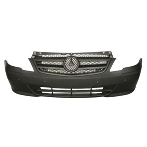 BLIC 5510-00-3542908Q - Bumper (front, with base coating; with grilles, with parking sensor holes, for painting, TÜV) fits: MERC