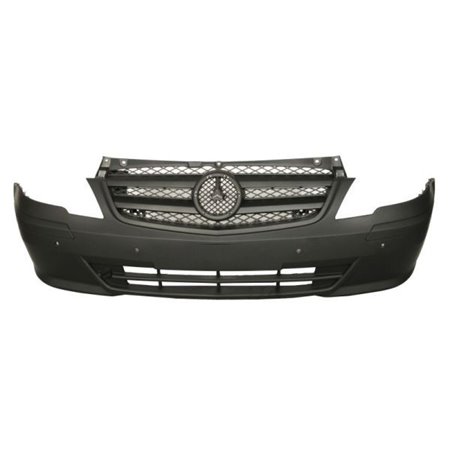 BLIC 5510-00-3542908Q - Bumper (front, with base coating with grilles, with parking sensor holes, for painting, TÜV) fits: MERC