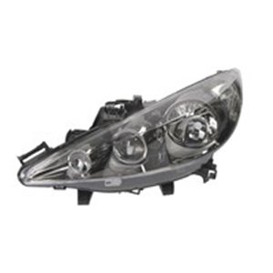 DEPO 550-1140R-LDEMF - Headlamp R (H1/H7/PY21W/W5W, electric, with motor, insert colour: chromium-plated) fits: PEUGEOT 207 02.0