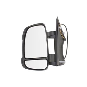 BLIC 5402-07-038361P - Side mirror L (manual, embossed, short) fits: CITROEN JUMPER; FIAT DUCATO; PEUGEOT BOXER 04.06-08.14