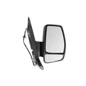 BLIC 5402-03-2001292P - Side mirror R (electric, embossed, with heating, chrome) fits: FORD TRANSIT / TOURNEO CUSTOM 04.12-07.17