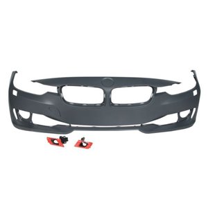 BLIC 5510-00-0063901Q - Bumper (front, BASIS, with fog lamp holes, with headlamp washer holes, for painting, TÜV) fits: BMW 3 F3