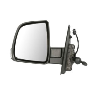 BLIC 5402-07-046373P - Side mirror L (mechanical, embossed) fits: FIAT DOBLO II 02.10-09.14
