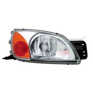 TYC 20-5923-05-2 - Headlamp R (H4, mechanical, insert colour: chromium-plated, indicator colour: orange) fits: FORD COURIER, FIE