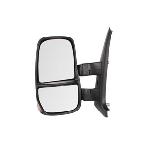 BLIC 5402-30-2001461P - Side mirror L (manual, embossed, chrome, short) fits: IVECO DAILY V 09.11-02.14
