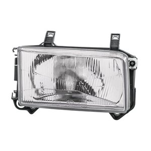 HELLA 1AJ 006 051-221 - Headlamp R (halogen, H4/T4W, electric, without motor, insert colour: silver) fits: VW TRANSPORTER IV -04