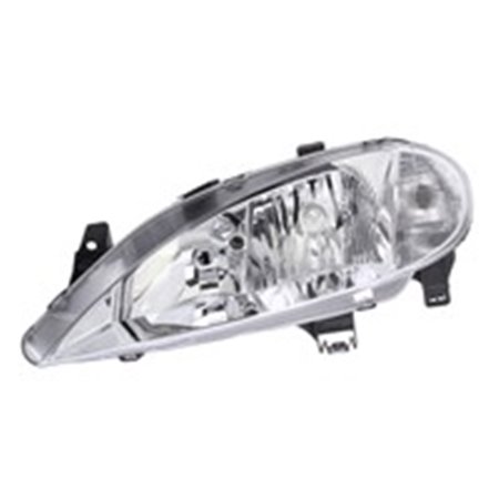 VALEO 087461 - Strålkastare L (halogen, H1/H7, elektrisk, utan motor, insatsfärg: svart/kromad, blinkersfärg: trans