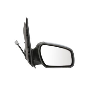 BLIC 5402-04-1121392P - Side mirror R (electric, embossed, with heating, under-coated) fits: FORD FIESTA V 03.05-06.08