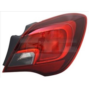 TYC 11-12831-01-2 - Rear lamp R (external, indicator colour white, glass colour red) fits: OPEL CORSA E 3D 09.14-05.19